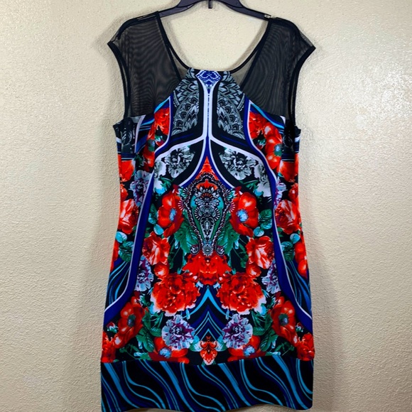 Enfocus Studio Dresses & Skirts - Enfocus Summer Dress Knit Sleeveless Floral Black Red Blue 18W